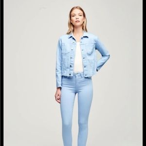 L’AGANCE Baby Blue Denim Jacket NEW